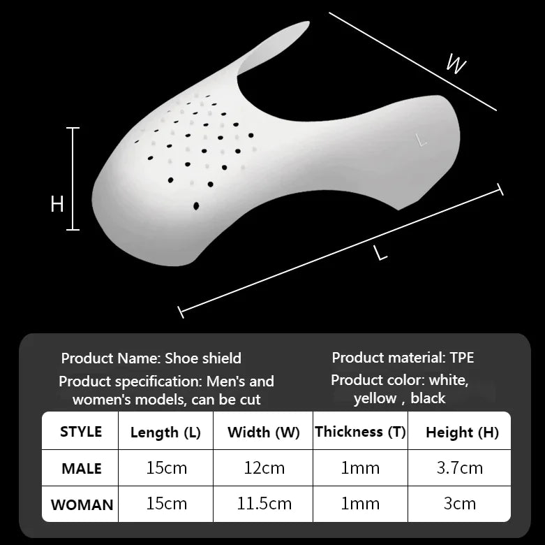 Pair Sneaker Shoe Anti Crease Protector Decreaser Toe Force Creasing Shoes Cover